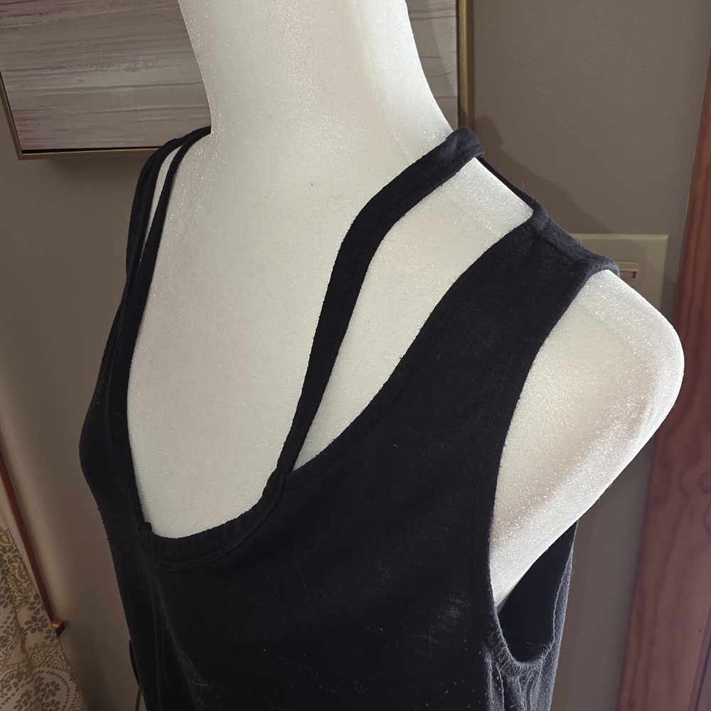 Express Black Double-Strap Tank Top